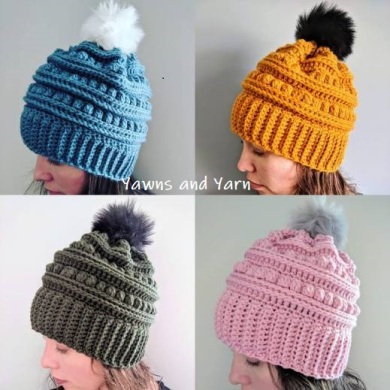 The Bert Crochet Hat Pattern by Yawns and Yarn
